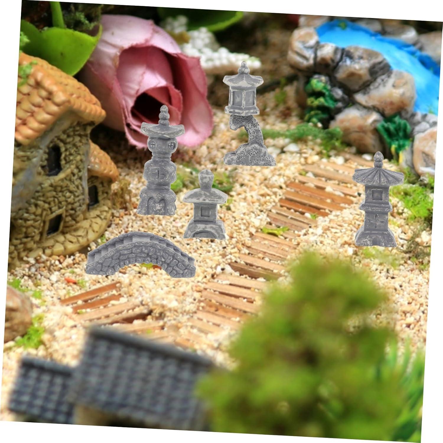 Adorno de Rocalla de Resina Gogogmee para Jardín Zen