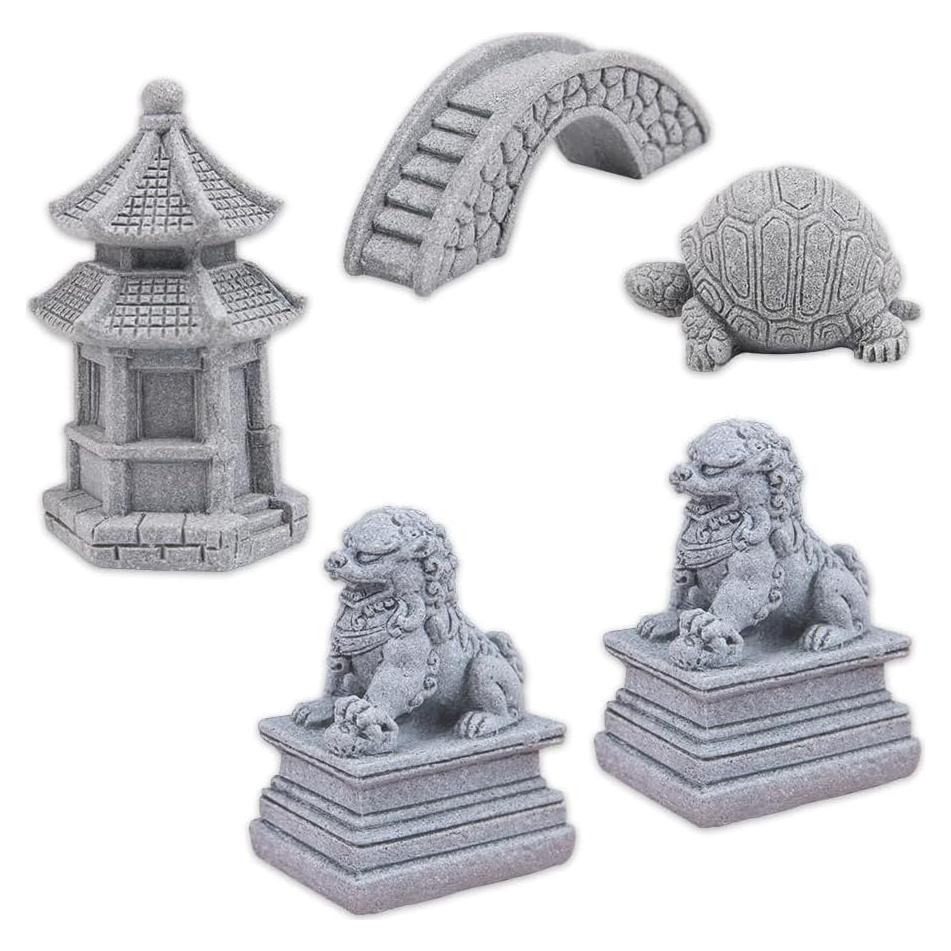 Figuras de Jardín Zen ZORZA - Mini Puente Chino y Accesorios