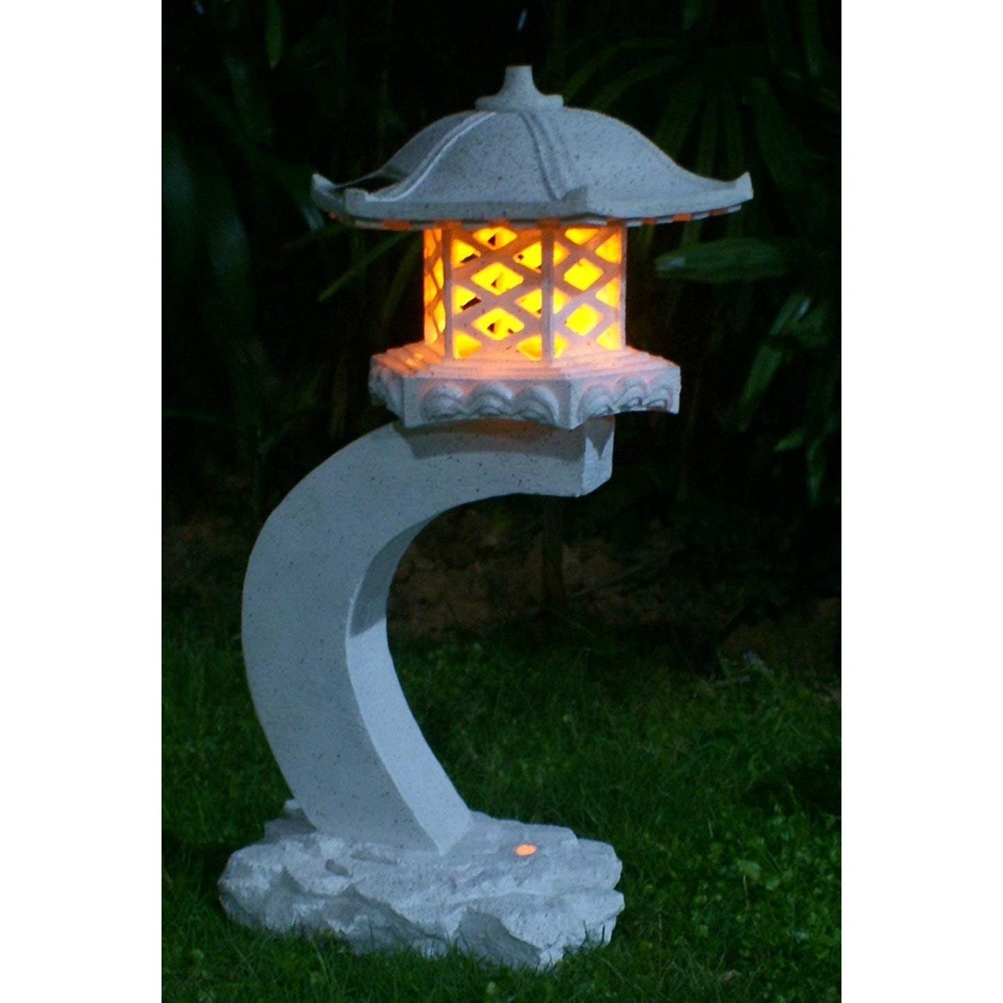 Lámpara Solar de Jardín TIAAN 61 cm Estilo Japonés LED
