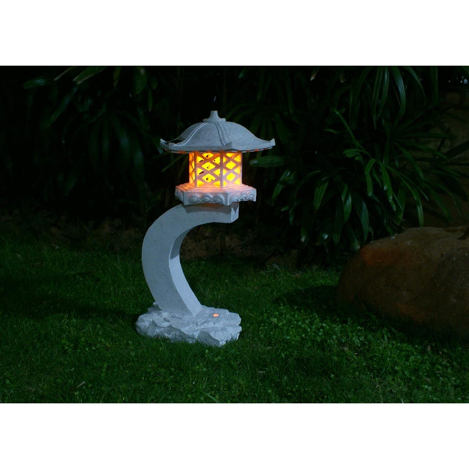 Lámpara Solar de Jardín TIAAN 61 cm Estilo Japonés LED