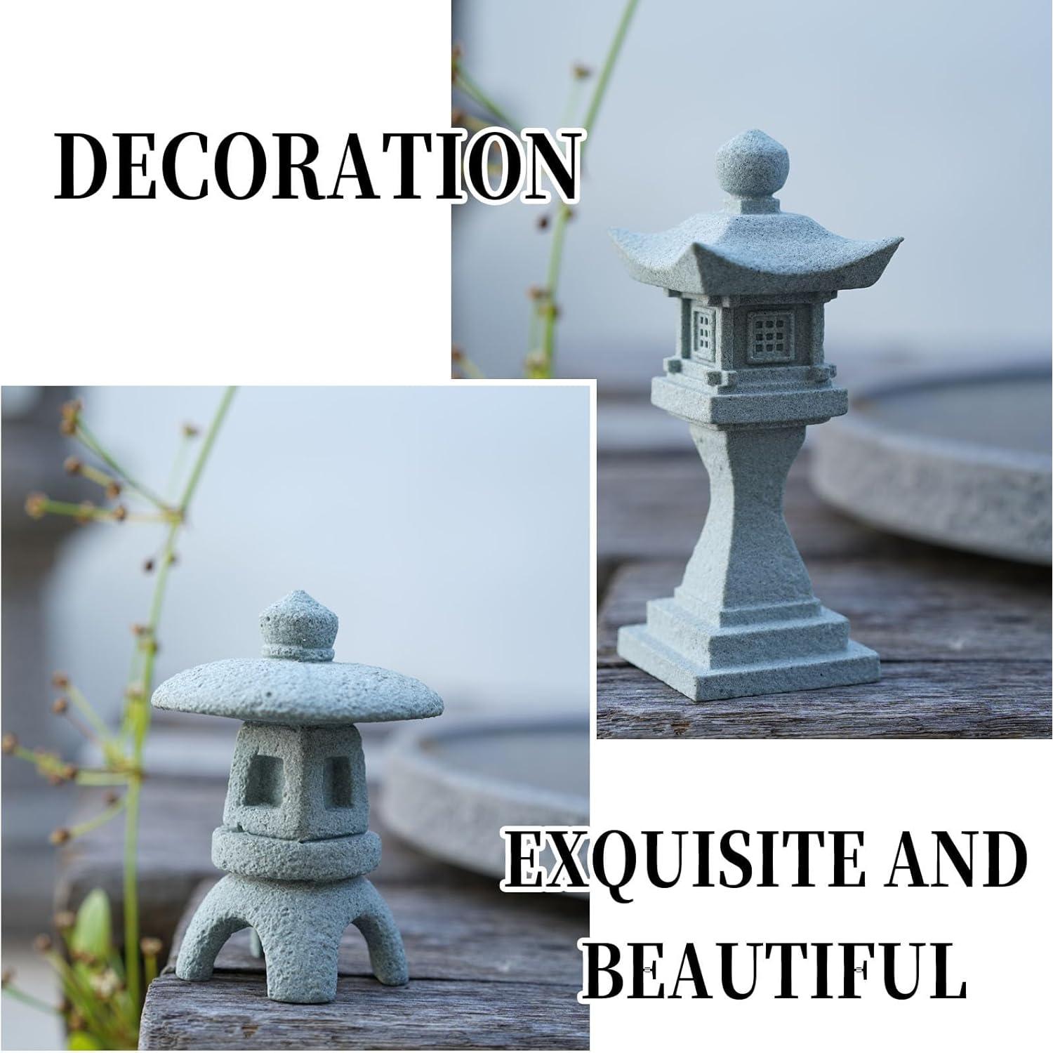 Juego de 6 Estatuas de Pagoda Japonesa Saihisday para Jardín