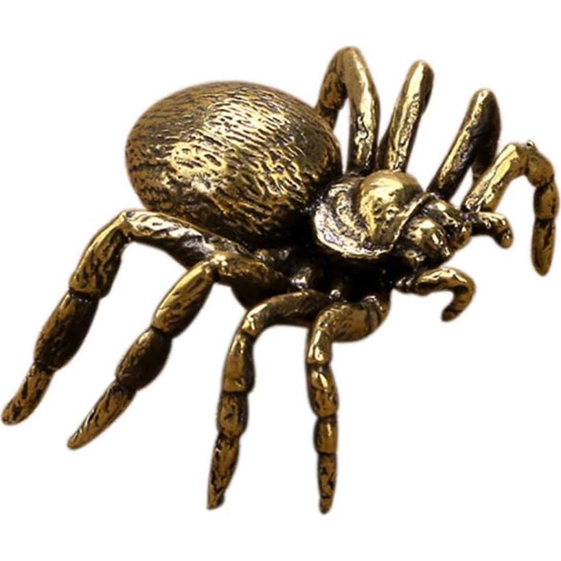 Figura de Araña de Latón NUOBESTY Estilo Japonés 6.1x4.2x3 cm