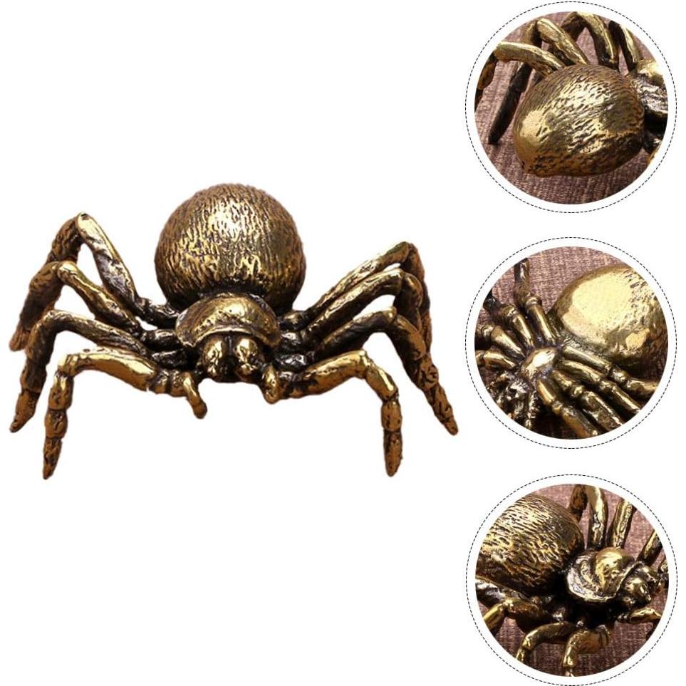 Figura de Araña de Latón NUOBESTY Estilo Japonés 6.1x4.2x3 cm