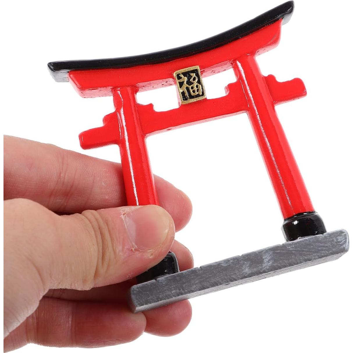 Adorno Mini Torii Japonés INOOMP 7x7cm Resina Decoración Acuario