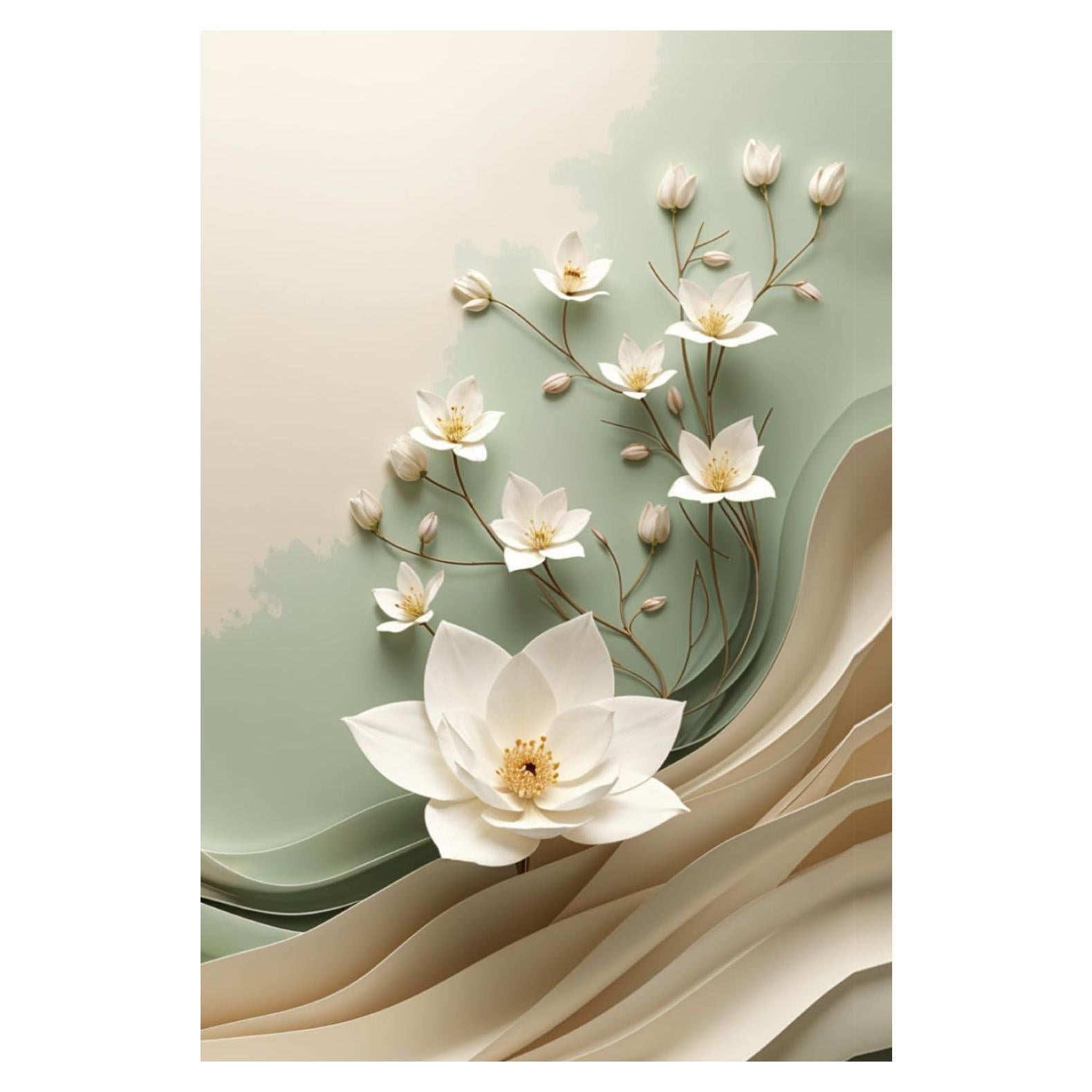 Diario de Estilo Floral Zen Japonés Tapa Dura 120 Páginas