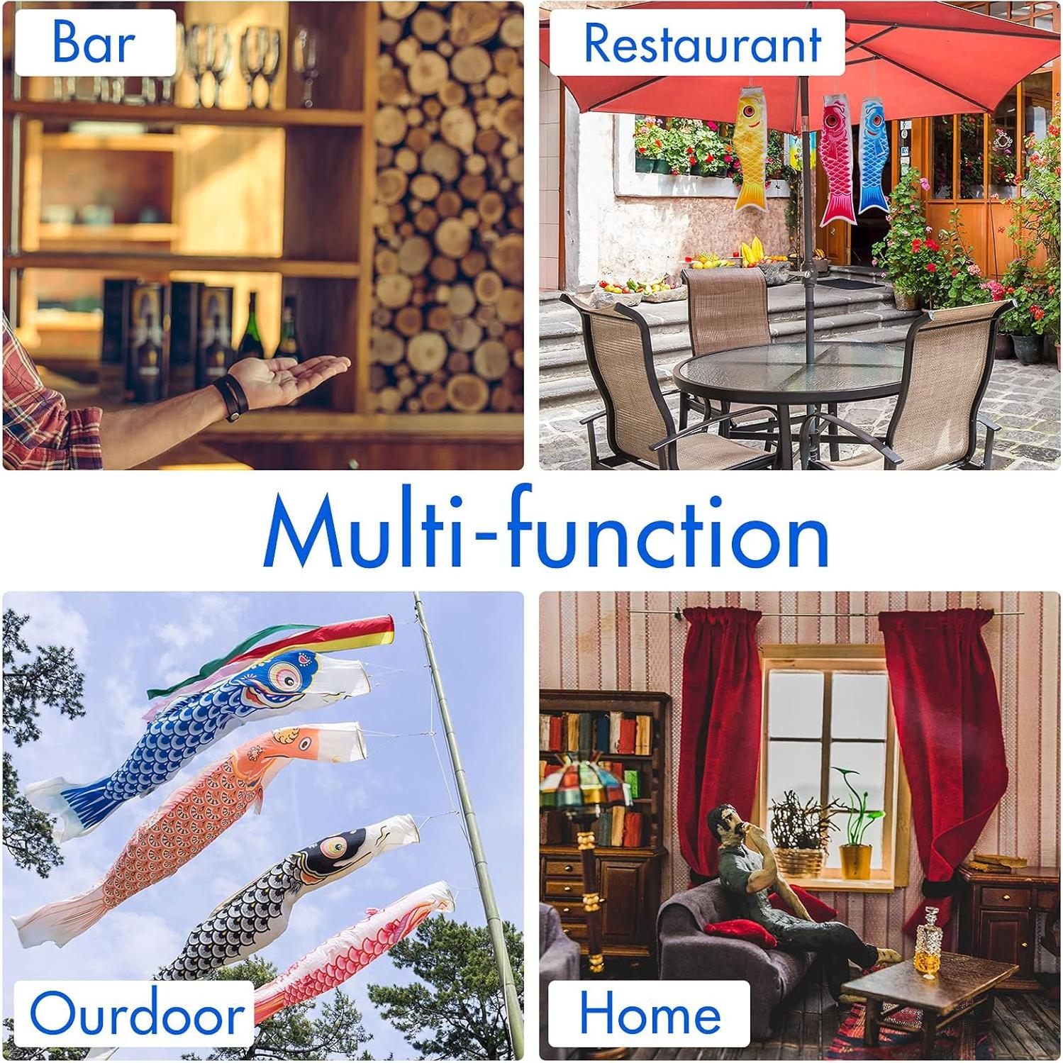 10 Banderas de Pez Koinobori Boao 40 cm Decoración Jardín