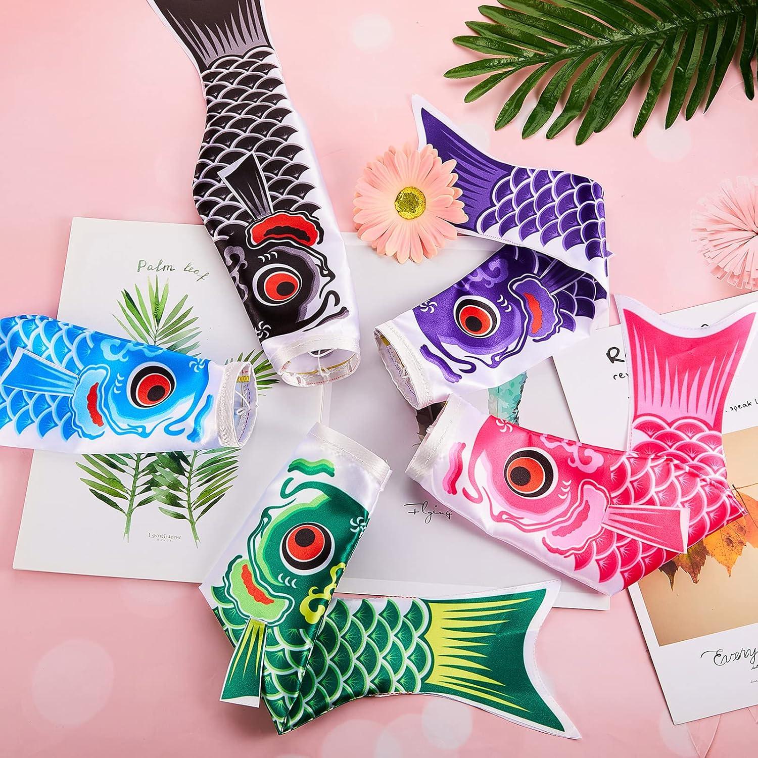 10 Banderas de Pez Koinobori Boao 40 cm Decoración Jardín