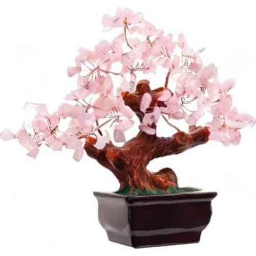 Árbol de Dinero de Cuarzo Rosa Parma77 - Decoración Feng Shui