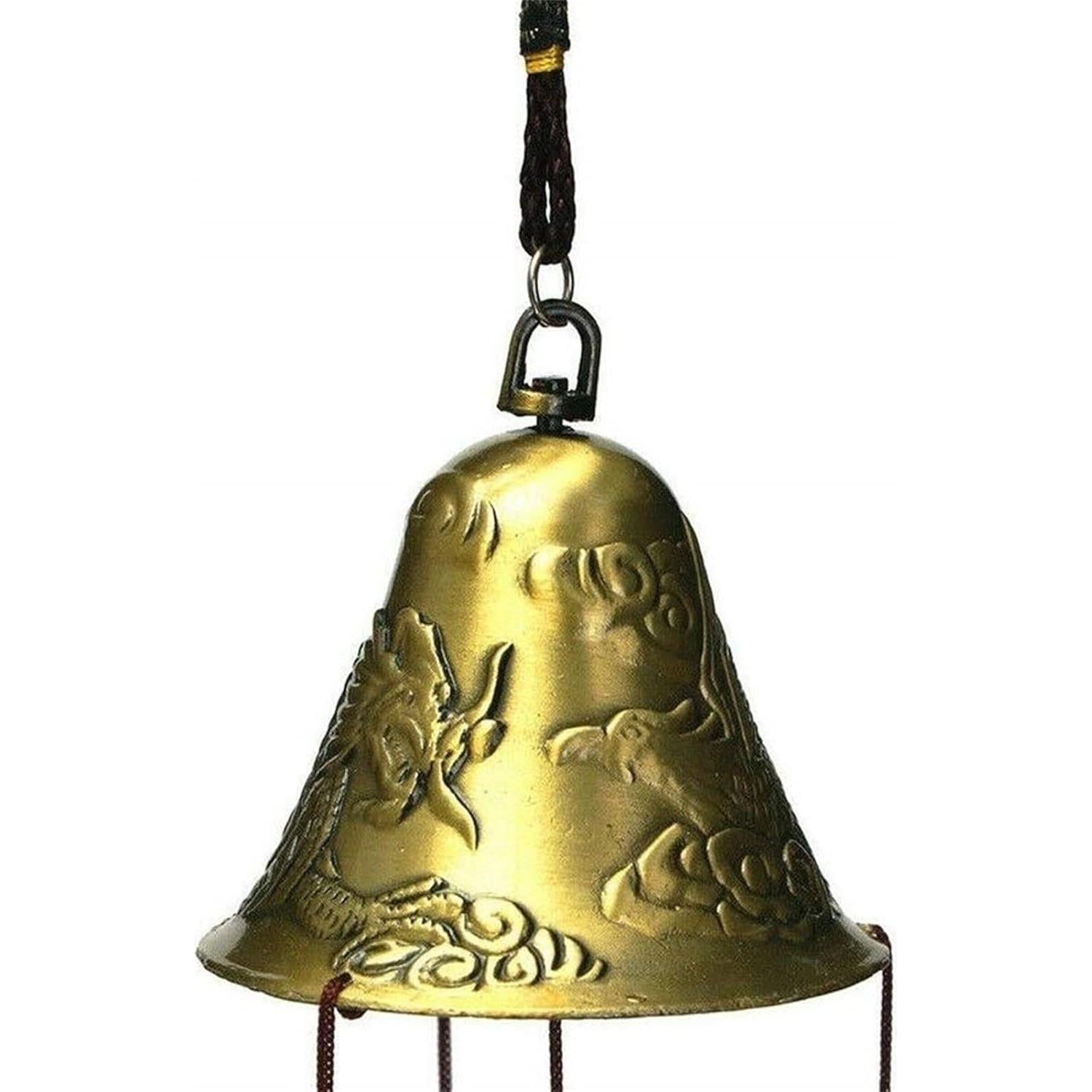 Campana de Viento Feng Shui XUJIQI 50cm Cobre Dragón