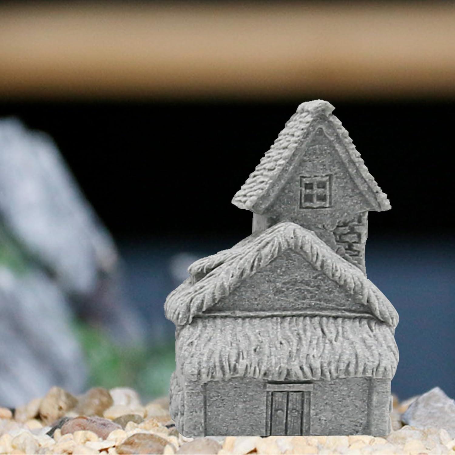 3PCS Micro Casas de Pueblo Saihisday para Jardín Zen