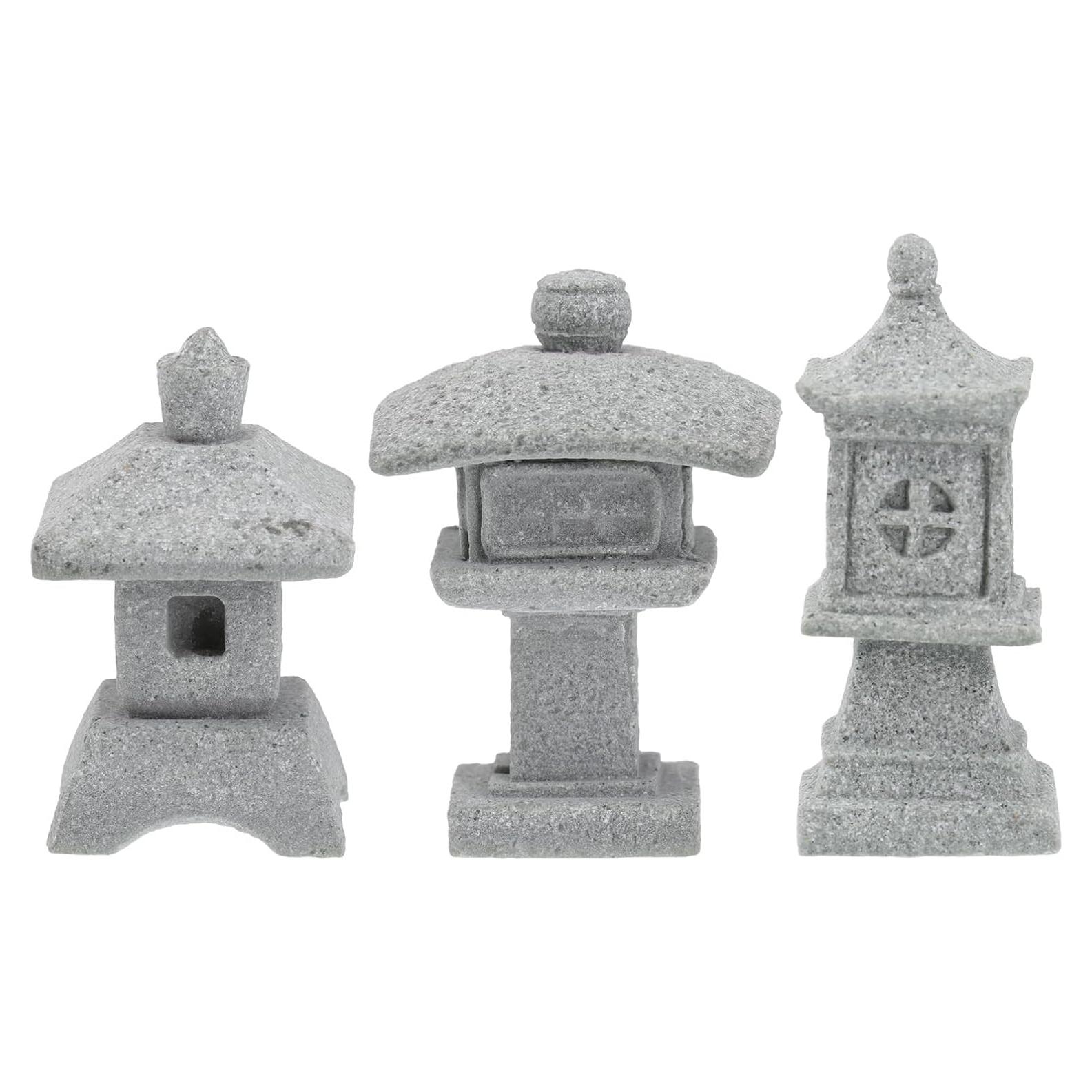 3 Piezas Lámpara de Torre Pagoda Healvian para Jardín