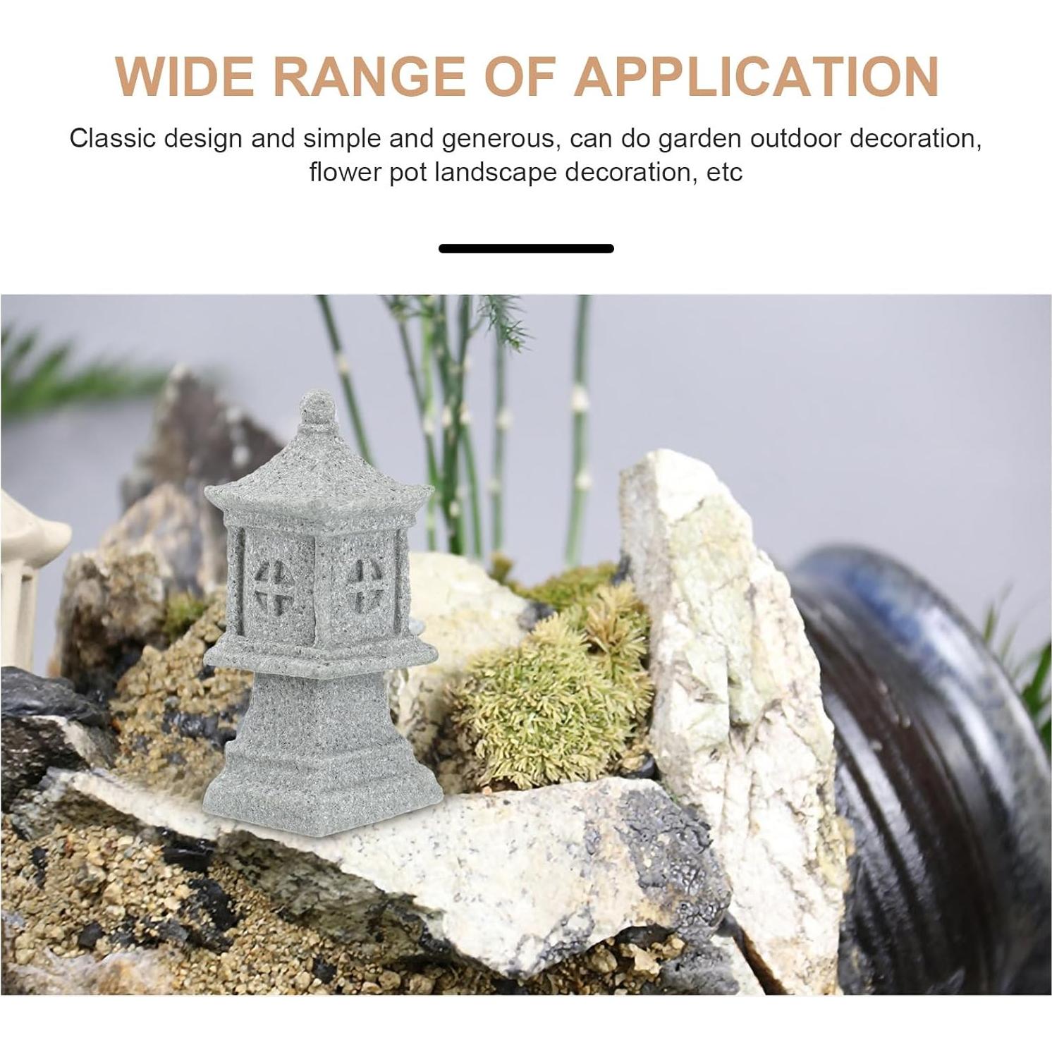 3 Piezas Lámpara de Torre Pagoda Healvian para Jardín