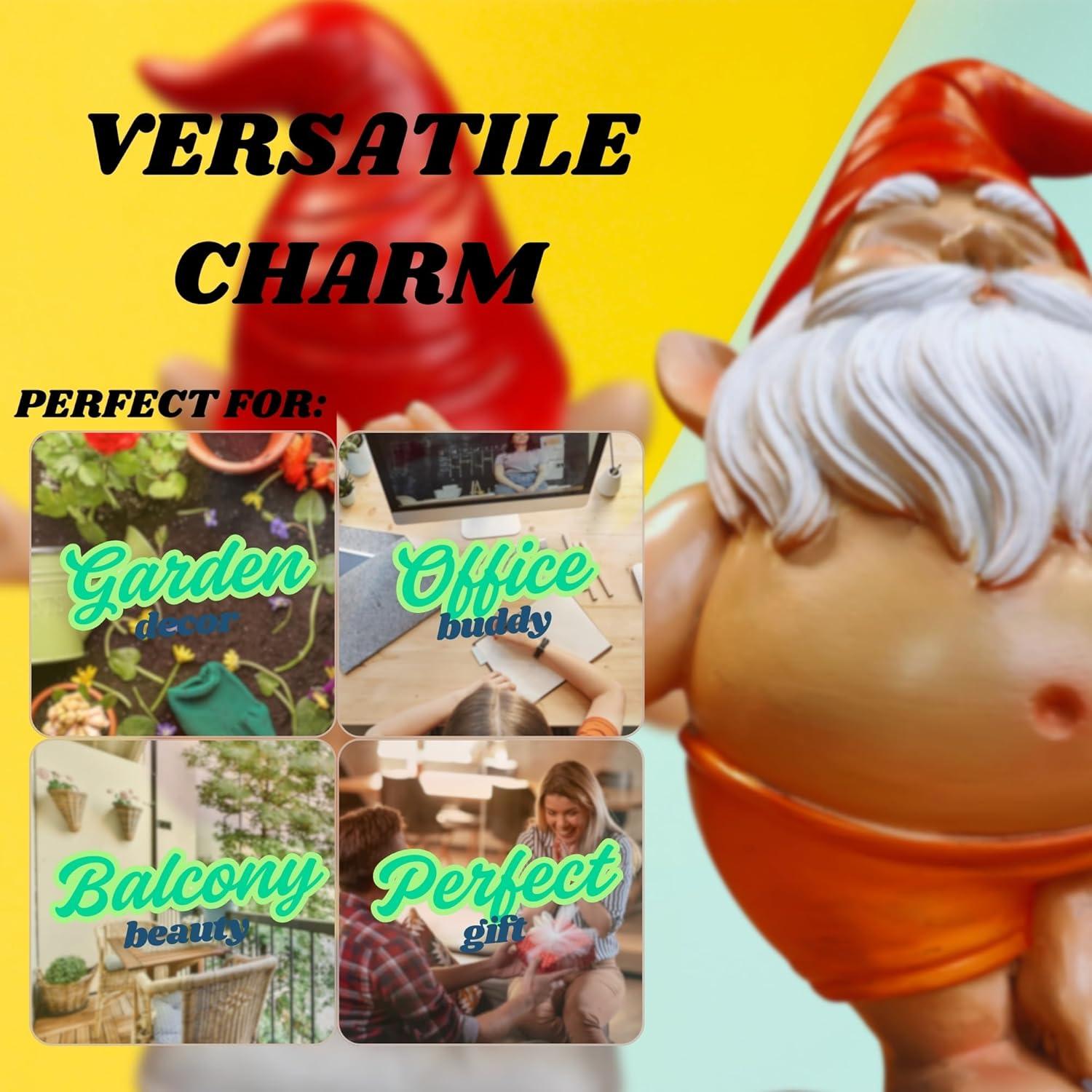 Estatua de Gnomo de Yoga VYXARA - Meditación en Pose de Árbol