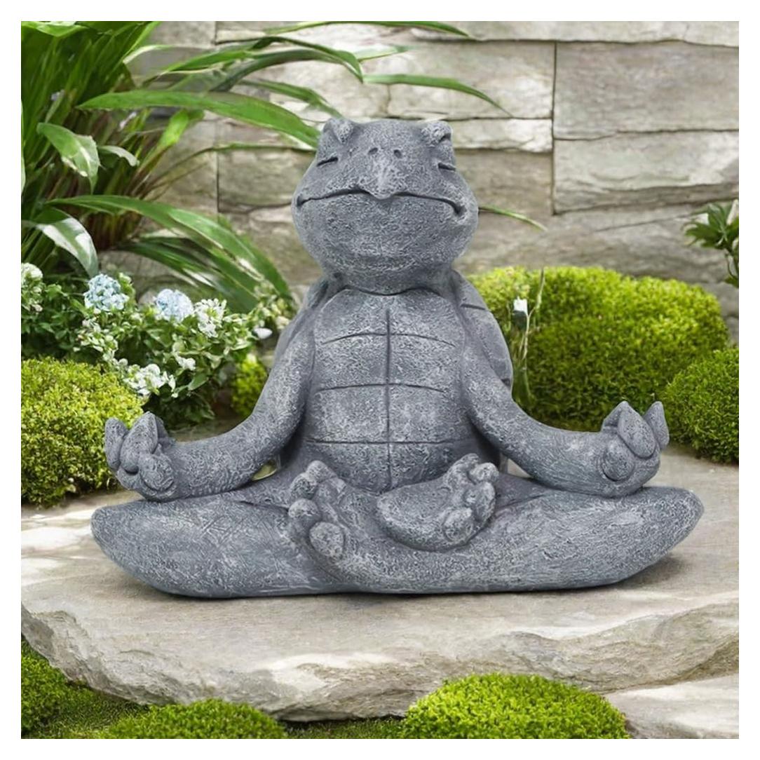 Estatua de Tortuga Meditadora Pujipu 11.1x6.4x8.5cm Resina