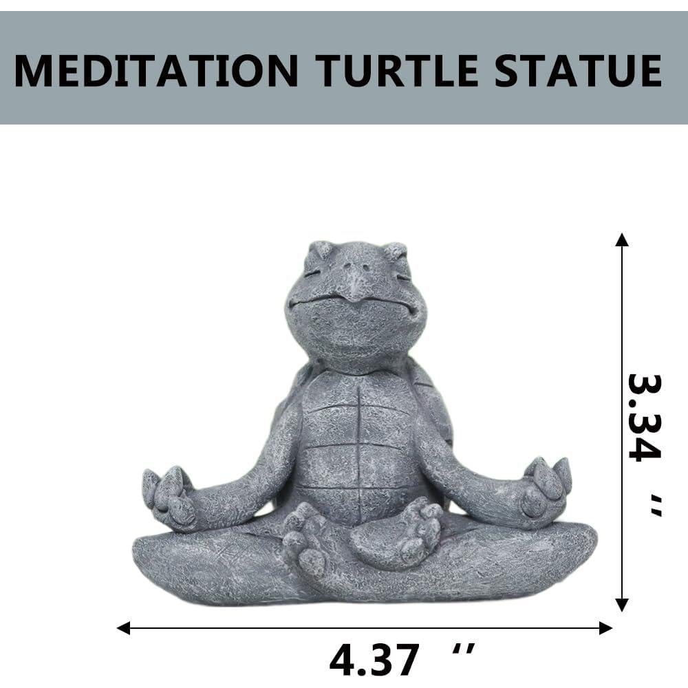 Estatua de Tortuga Meditadora Pujipu 11.1x6.4x8.5cm Resina