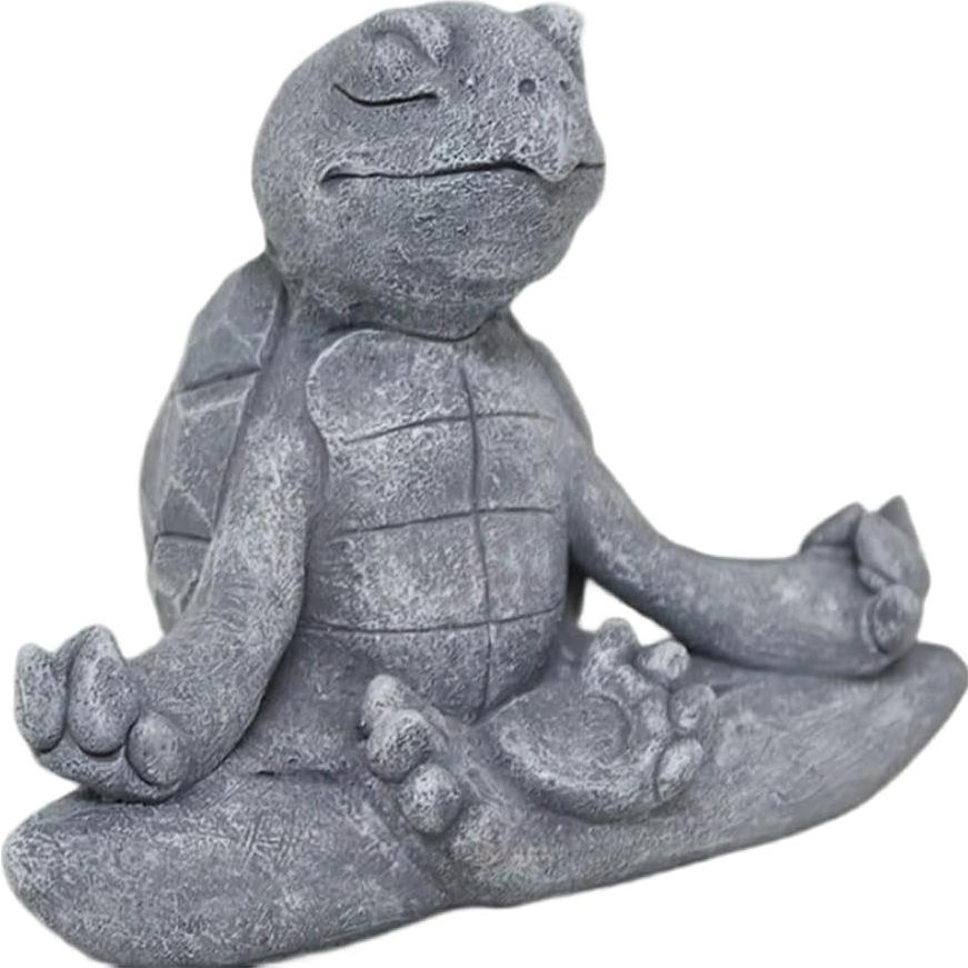 Estatua de Tortuga Meditadora Pujipu 11.1x6.4x8.5cm Resina