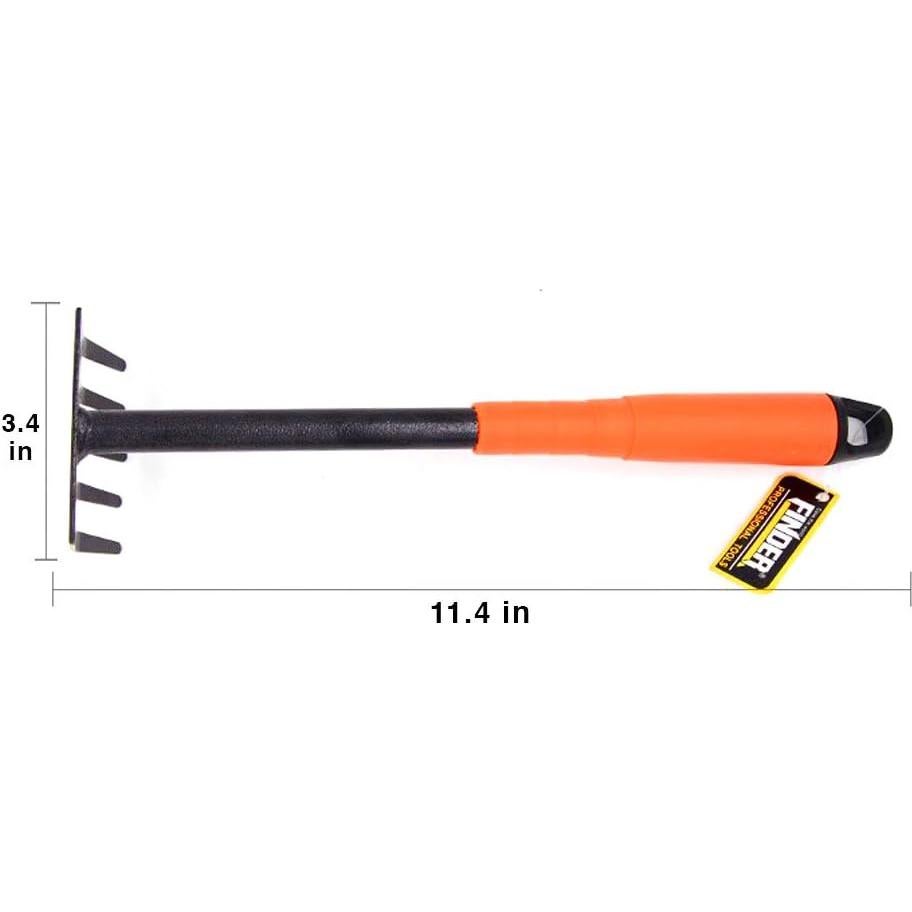 Rastrillo de Mano Finder de Acero A3 29cm 5 Púas Antioxidante