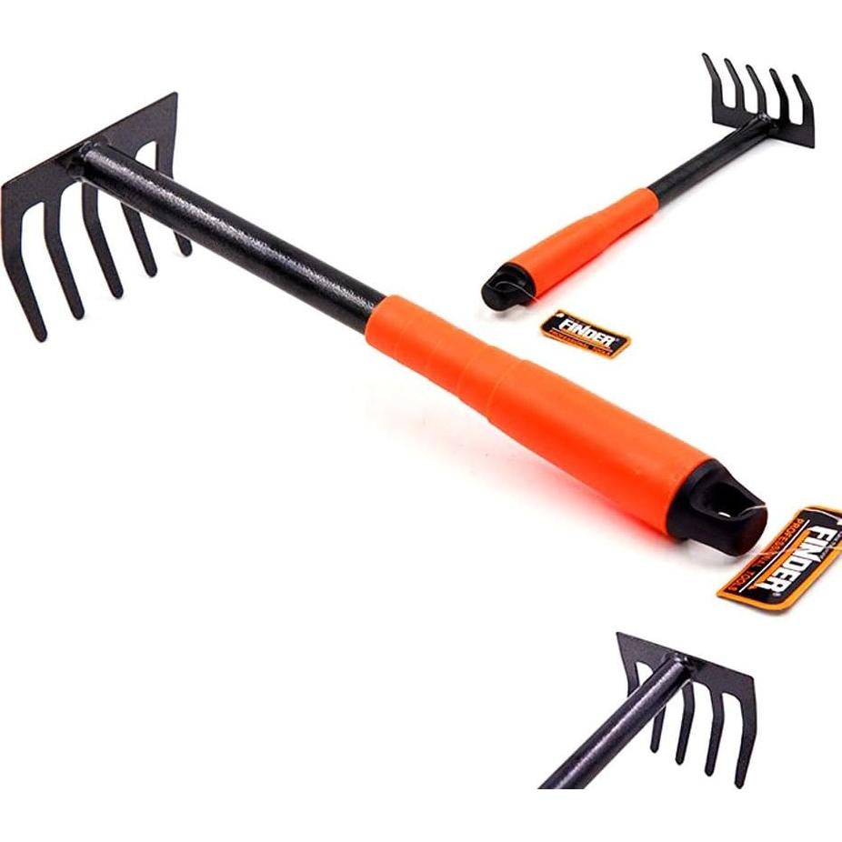 Rastrillo de Mano Finder de Acero A3 29cm 5 Púas Antioxidante