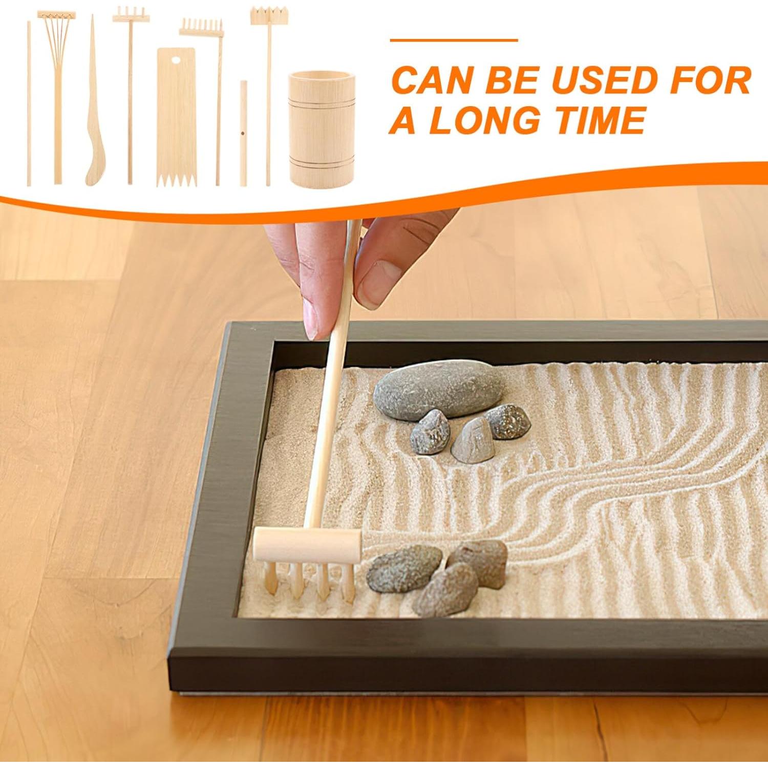 Juego de Rasquetas de Jardín Zen BESPORTBLE - Madera 11.5cm