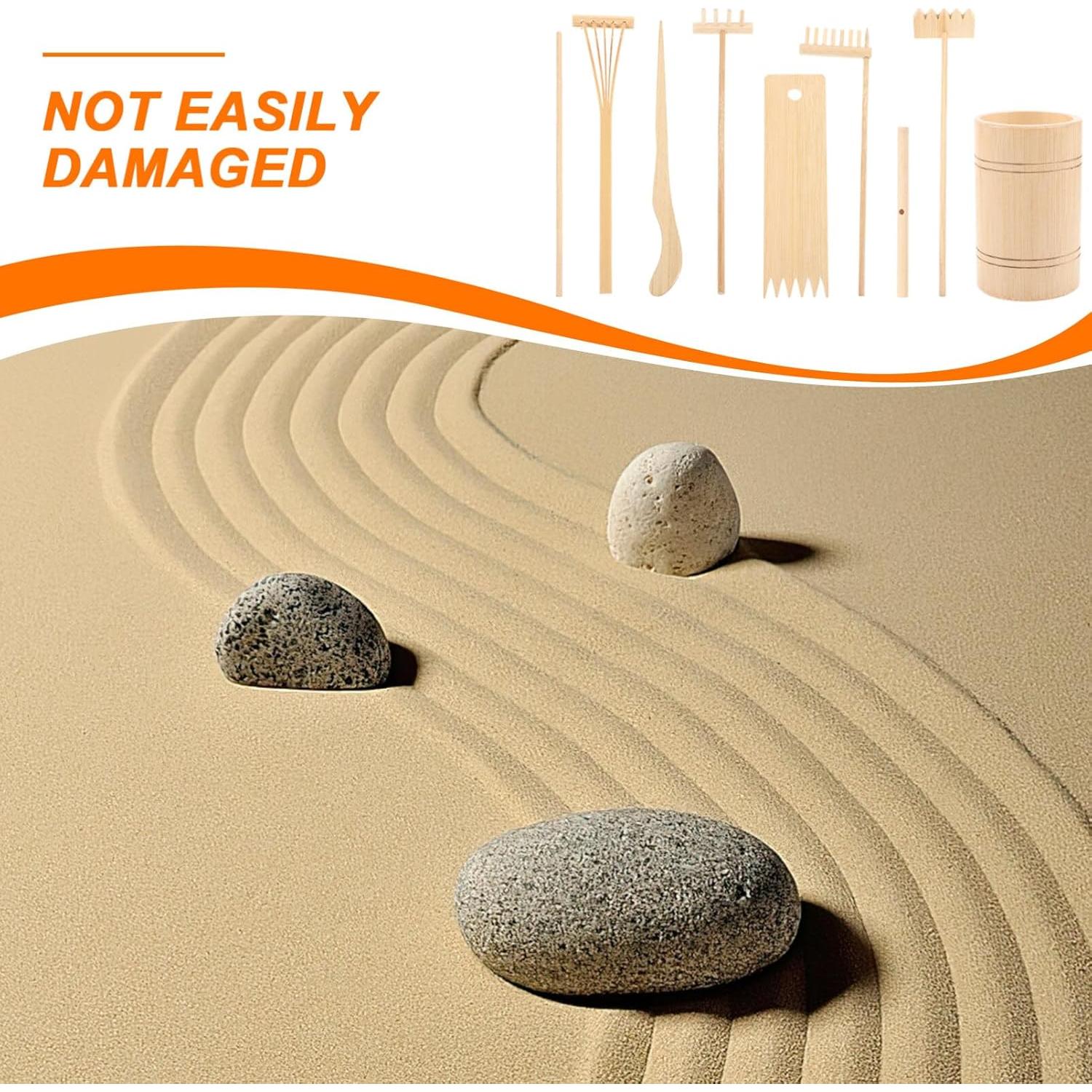 Juego de Rasquetas de Jardín Zen BESPORTBLE - Madera 11.5cm