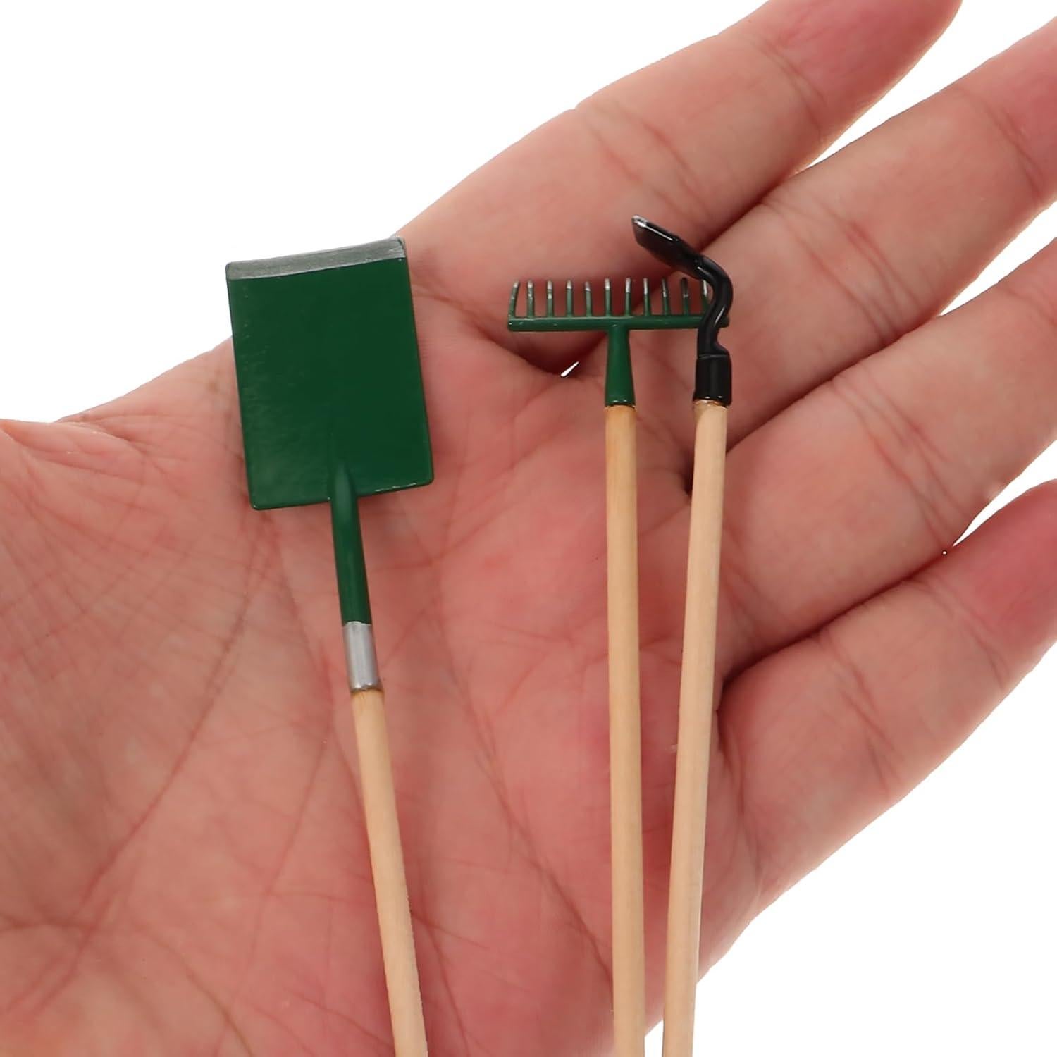 Herramientas de Jardín Miniatura SUPVOX 3PCS 1:12