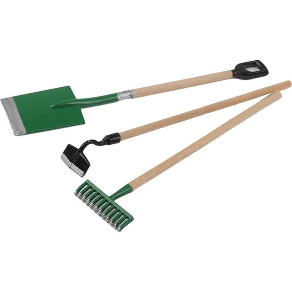Herramientas de Jardín Miniatura SUPVOX 3PCS 1:12