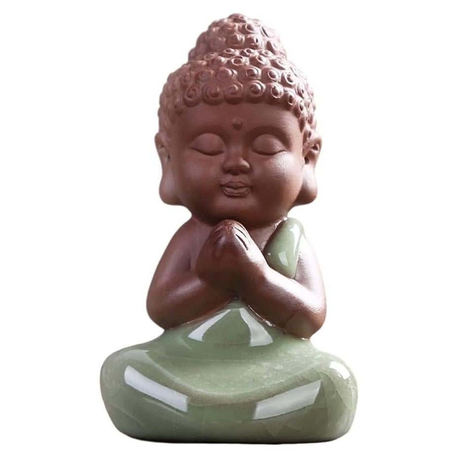 Estatua de Buda de Cerámica Kingzhuo 7x5.6 cm Artesanía