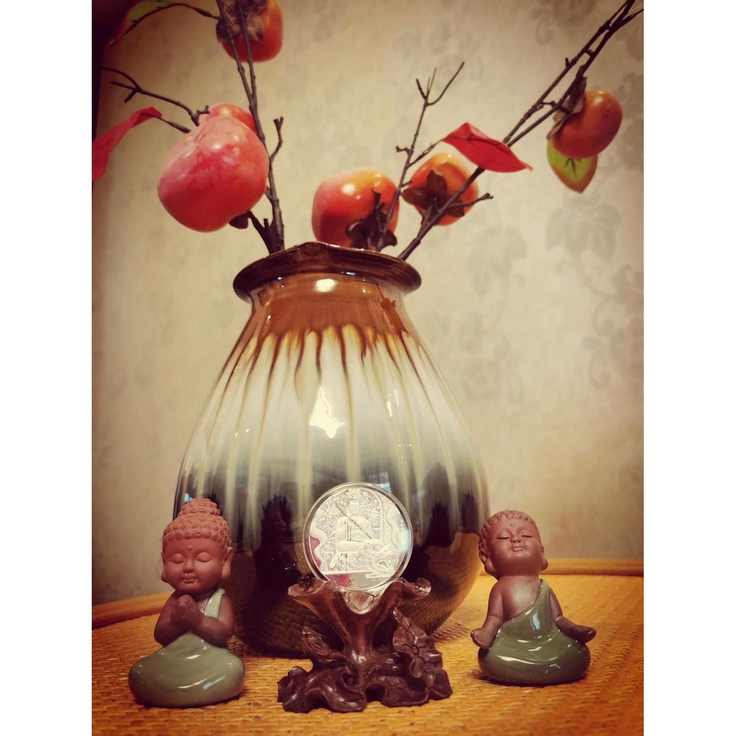 Estatua de Buda de Cerámica Kingzhuo 7x5.6 cm Artesanía