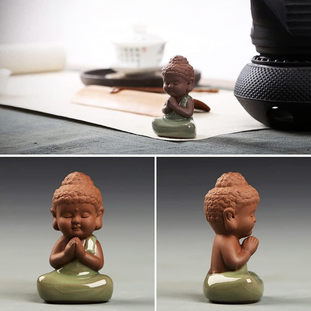 Estatua de Buda de Cerámica Kingzhuo 7x5.6 cm Artesanía