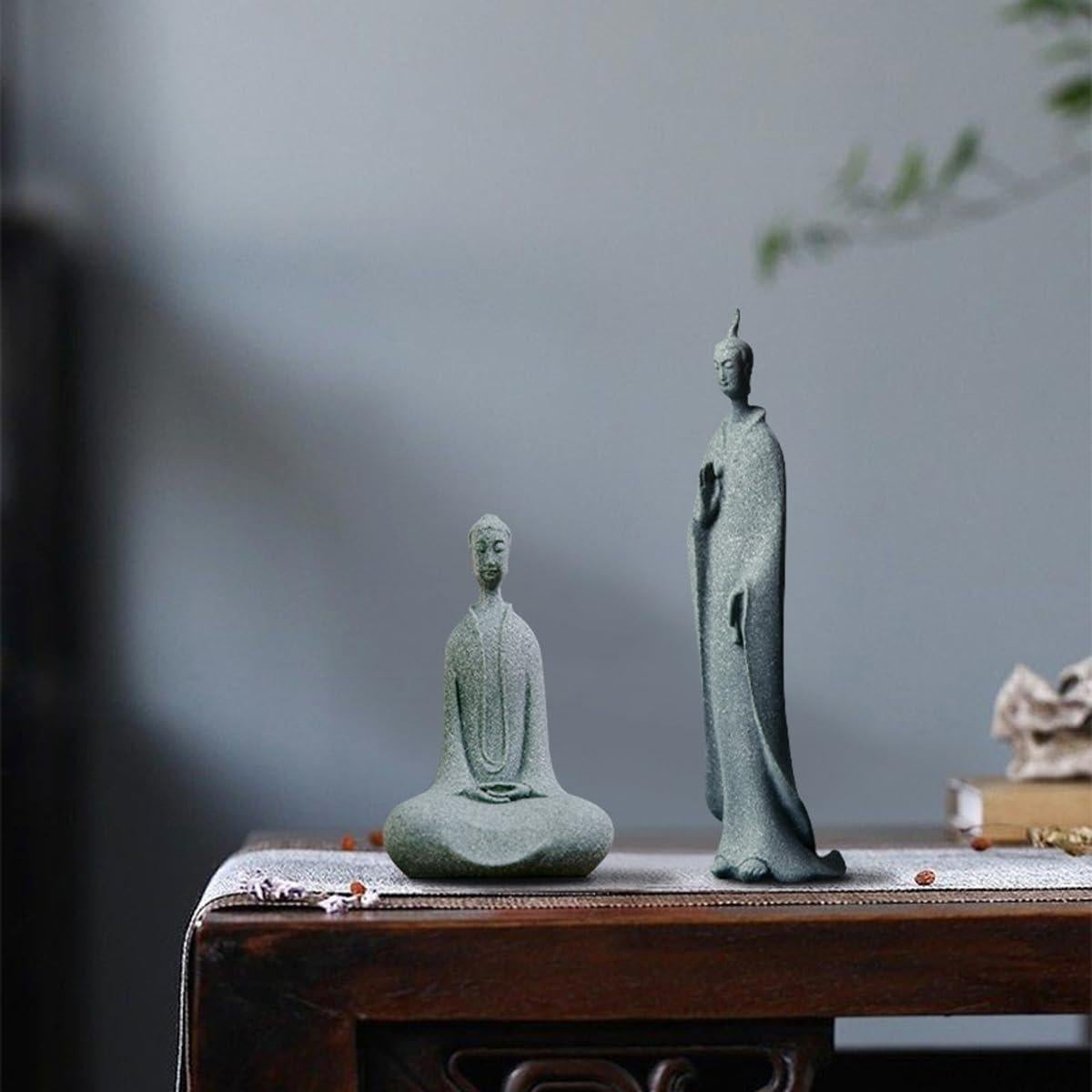 Conjunto de 3 Estatuas de Buda Zen - Decoración Espiritual