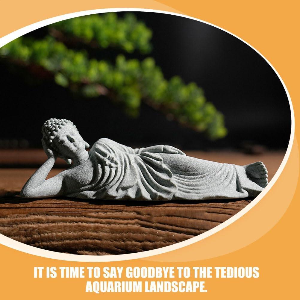 Estatua de Buda Durmiente PRETYZOOM 9x3 cm Decoración Zen