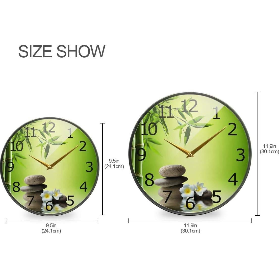 Reloj de Pared Silencioso ALAZA Jardín Zen 24.1 cm