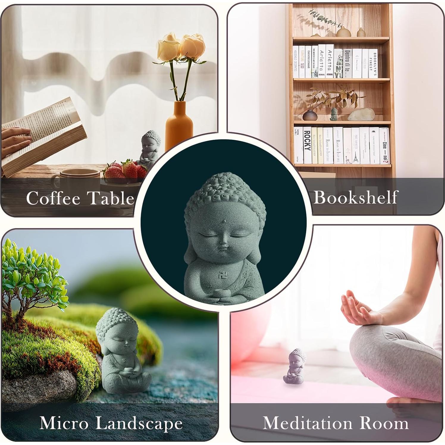 Estatua de Buda Sakyamuni - Piedra Hecha a Mano 6.35 cm