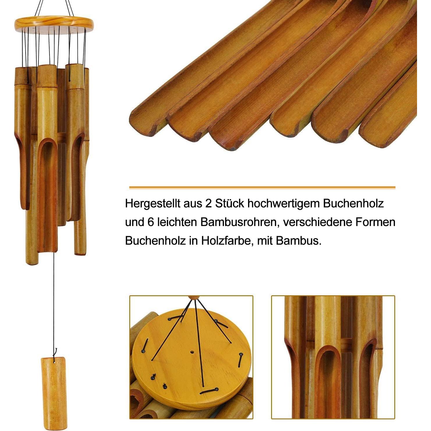 Campana de Viento de Bambú Astarin 76.2 cm para Jardín