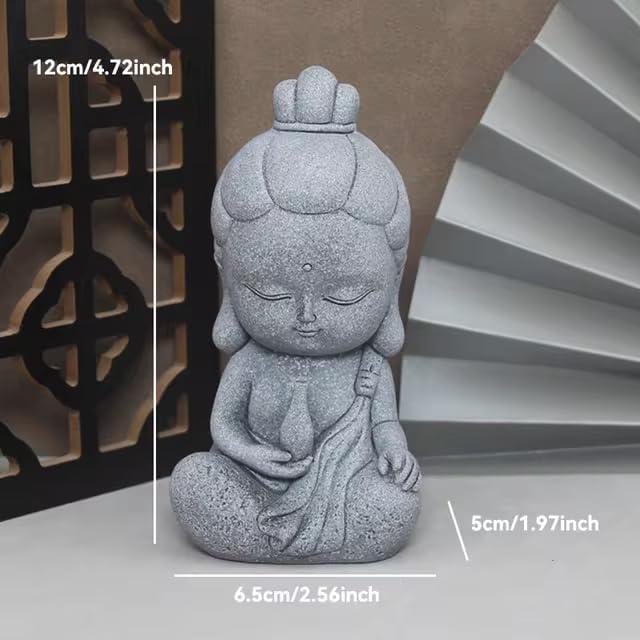 Estatua de Guan Yin 11.9 cm Artesanía Zen para Jardín