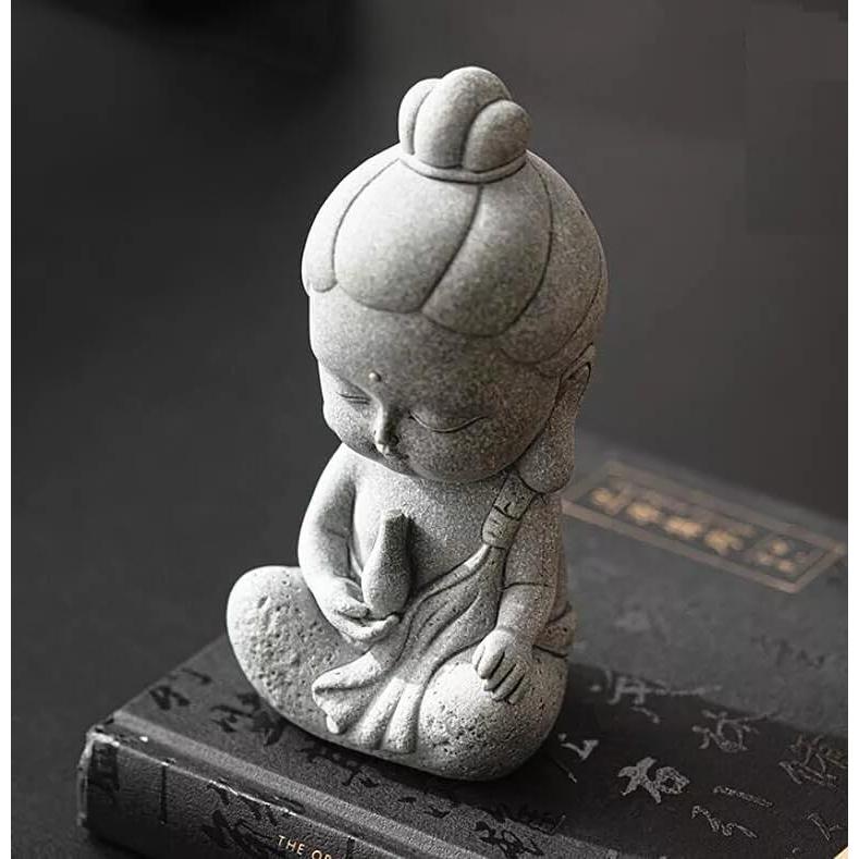 Estatua de Guan Yin 11.9 cm Artesanía Zen para Jardín