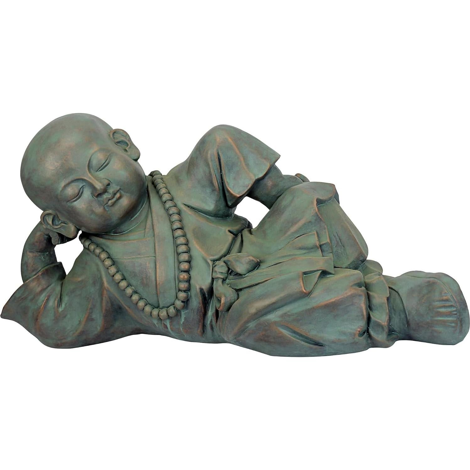 Estatua de Jardín Buda Bebé Serene en Reposo Design Toscano 61 cm