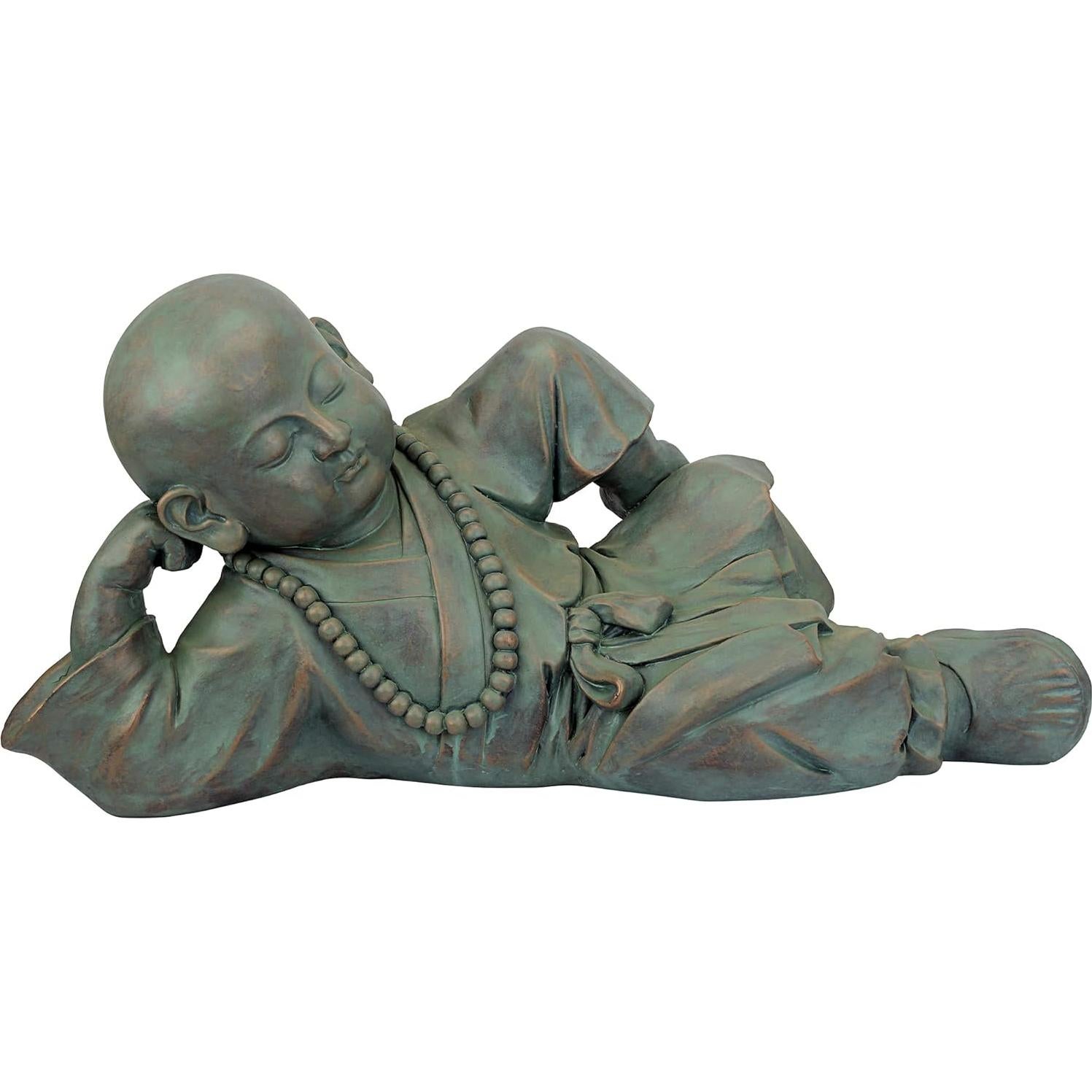 Estatua de Jardín Buda Bebé Serene en Reposo Design Toscano 61 cm