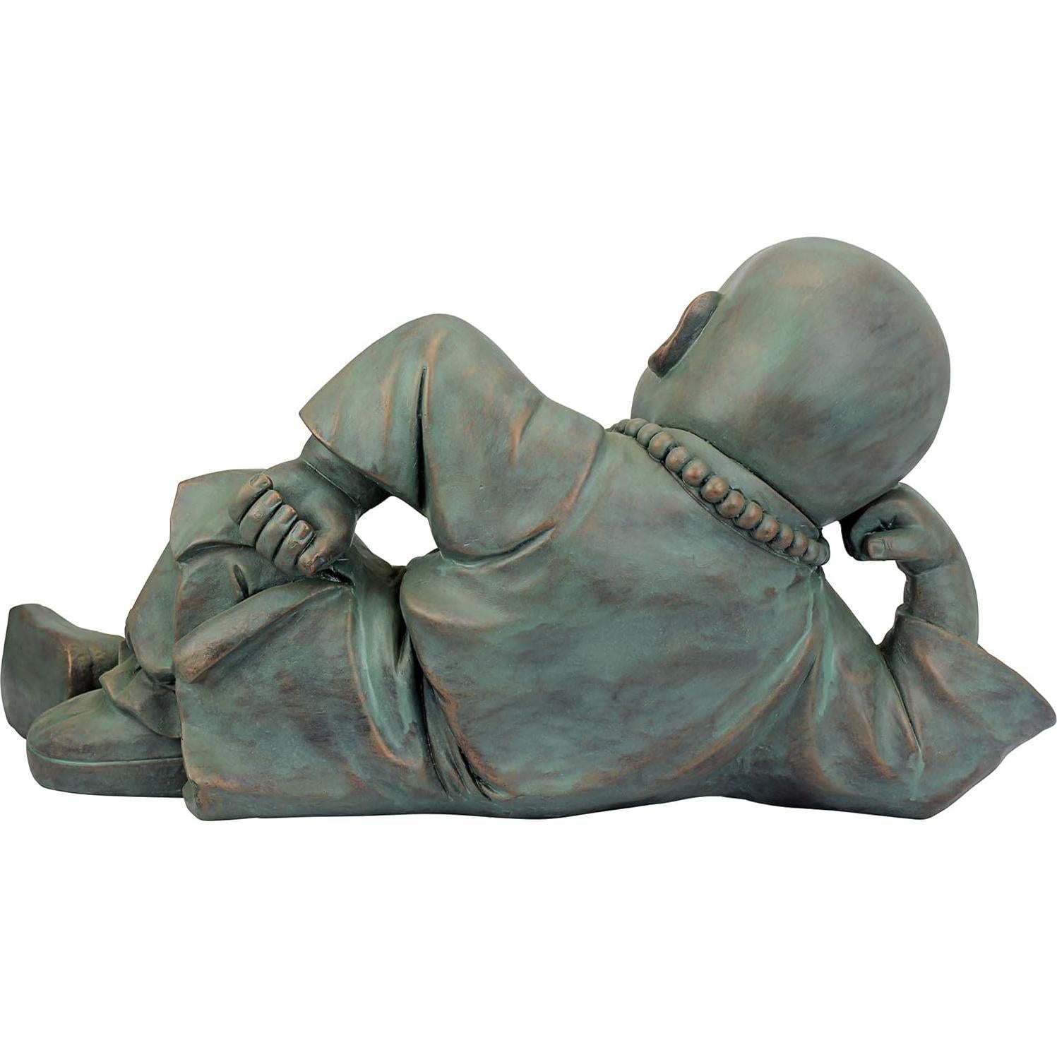 Estatua de Jardín Buda Bebé Serene en Reposo Design Toscano 61 cm