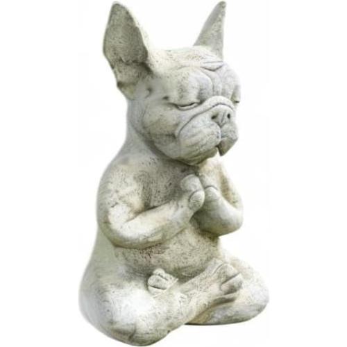 Estatua Bulldog Francés Meditador YWHWXB 10x8x15cm Decorativa