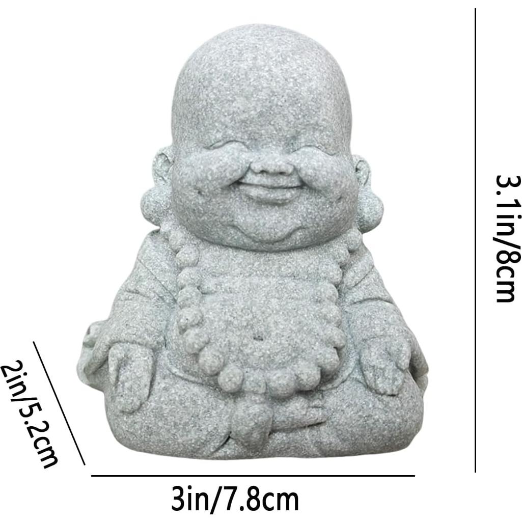 Estatua de Buda de Piedra Livelyfish para Acuario 10.4cm