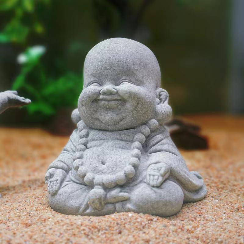 Estatua de Buda de Piedra Livelyfish para Acuario 10.4cm