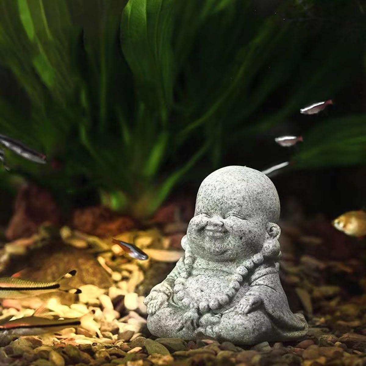 Estatua de Buda de Piedra Livelyfish para Acuario 10.4cm