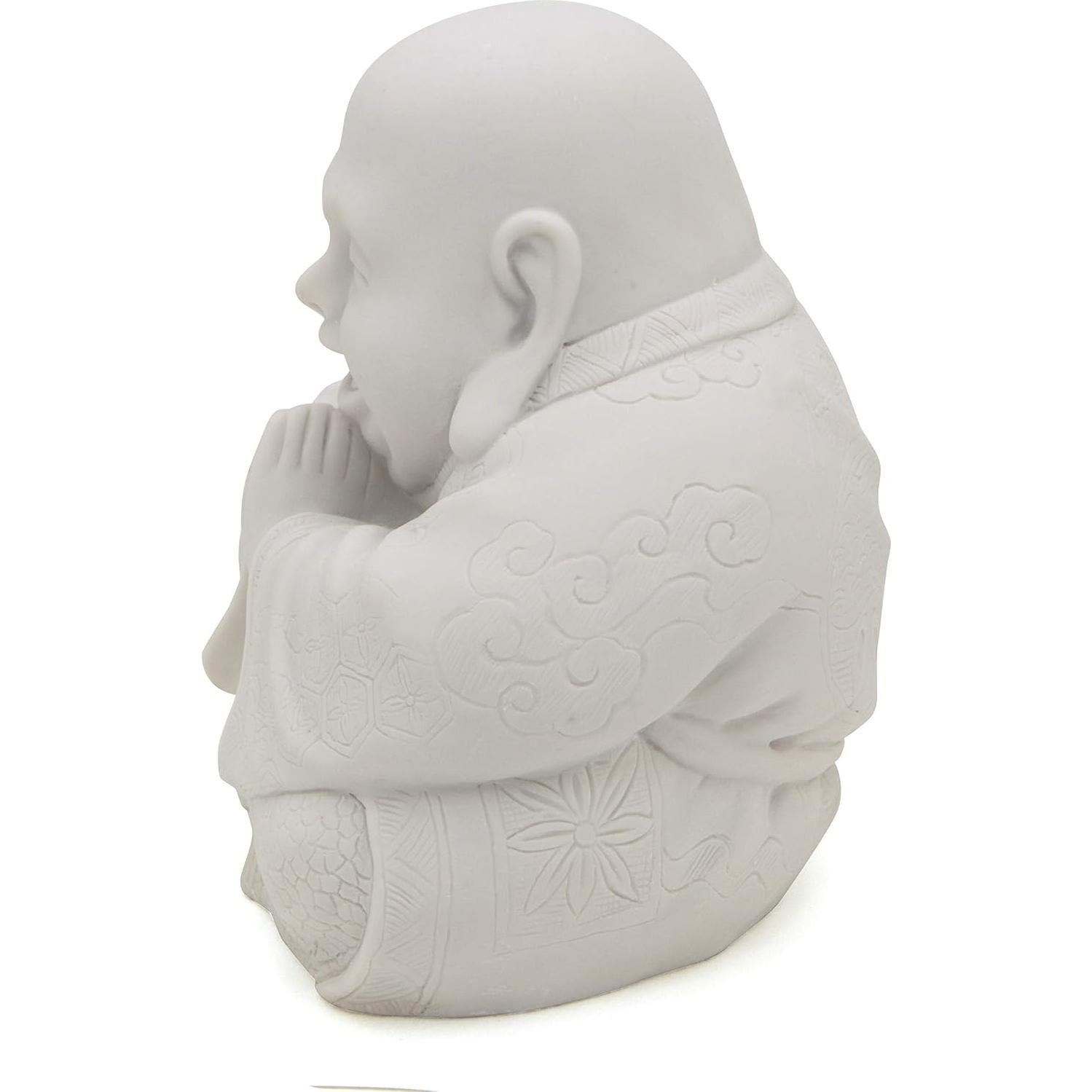 Estatua de Buda Feliz Culture Spot - Figurita Zen Blanca 19 cm