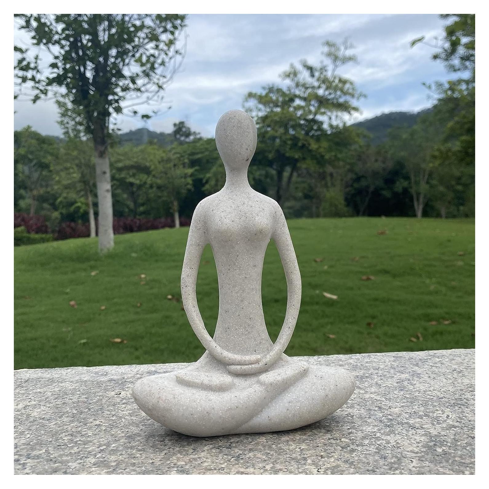 Estatua de Yoga Echainstar 14x6x20cm Decoración Zen