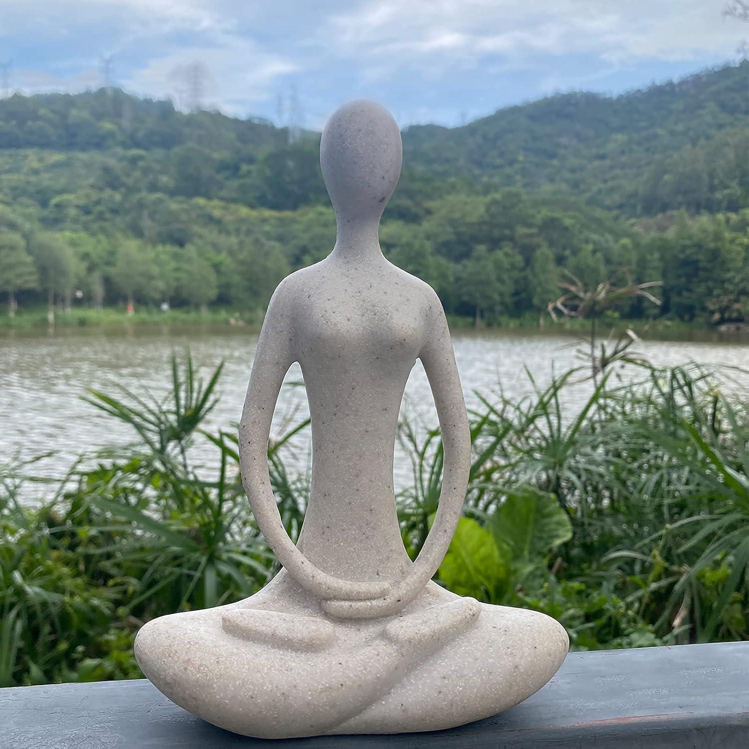 Estatua de Yoga Echainstar 14x6x20cm Decoración Zen