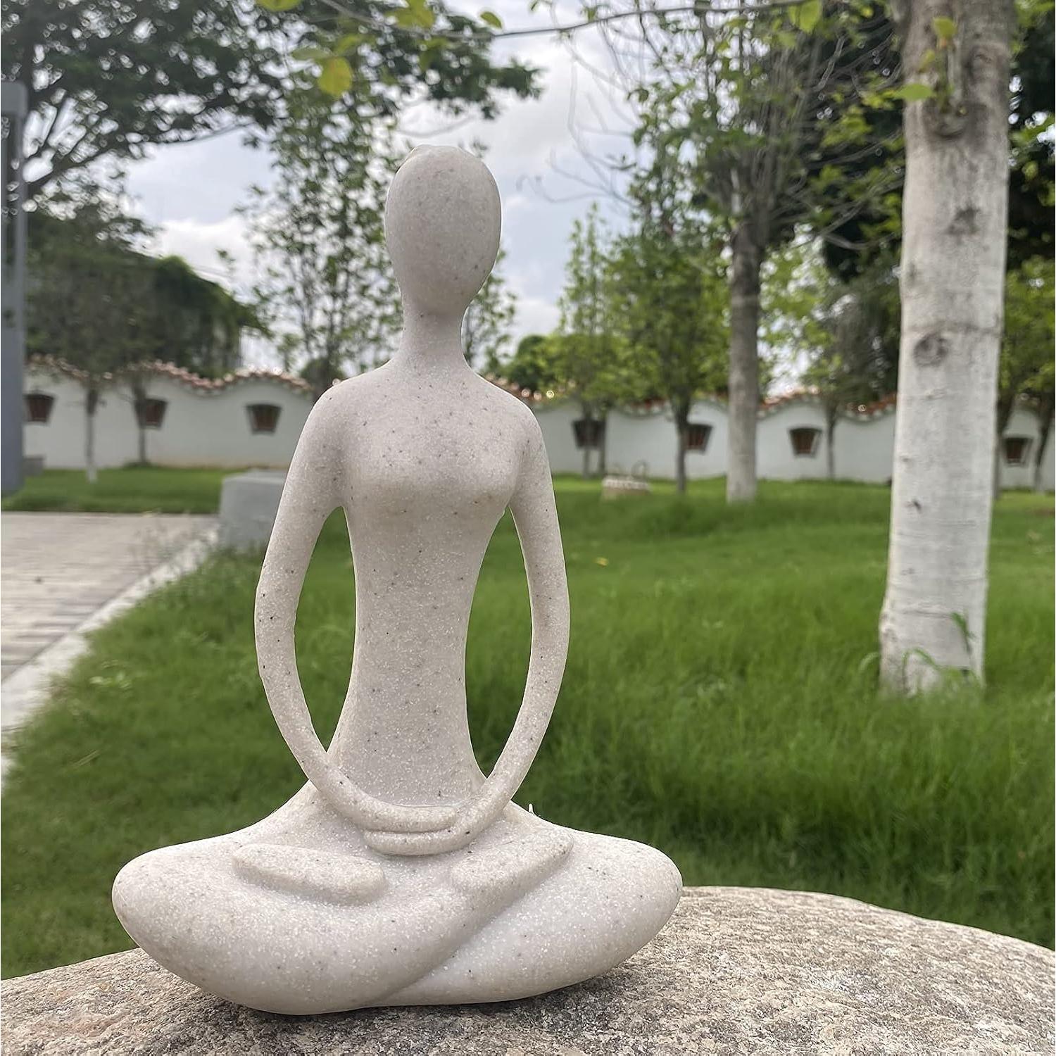 Estatua de Yoga Echainstar 14x6x20cm Decoración Zen