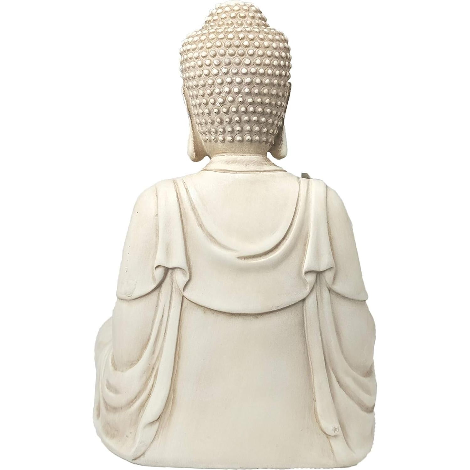 Portavelas de Buda Beige 24.1 cm Poliresina con 3 Velas