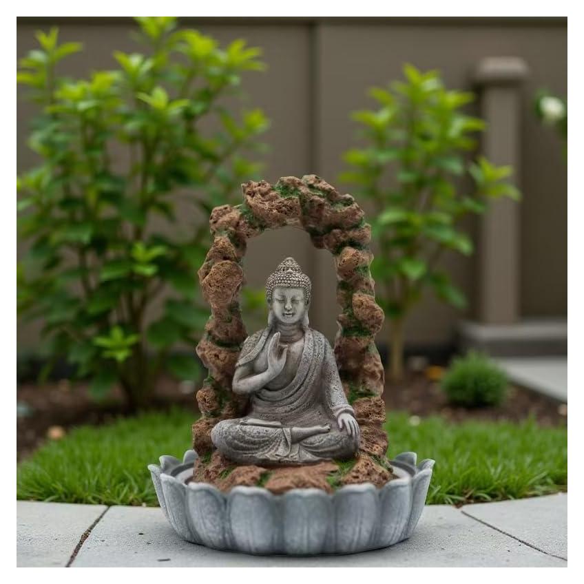 Estatua de Buda Solar LCKFTY para Jardín 15.49x15.49cm