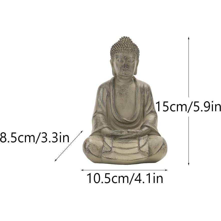 Estatua de Buda Meditante de Resina Vilead 15x10.4x8.4 cm